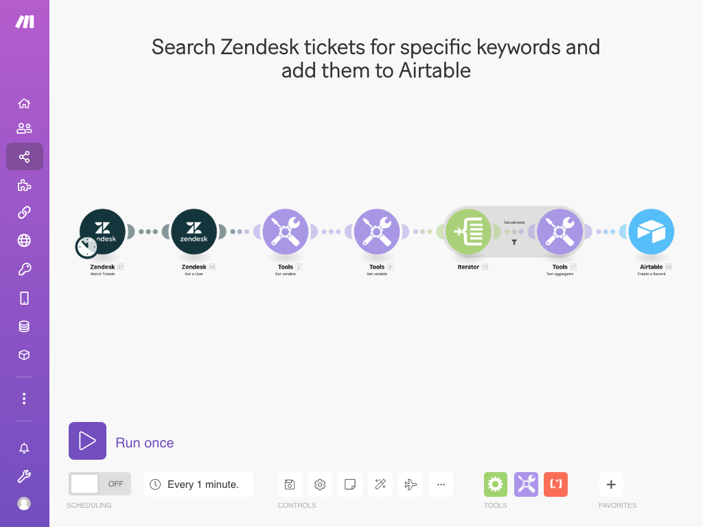 Make dashboard view — Workflows app on the Zendesk Marketplace